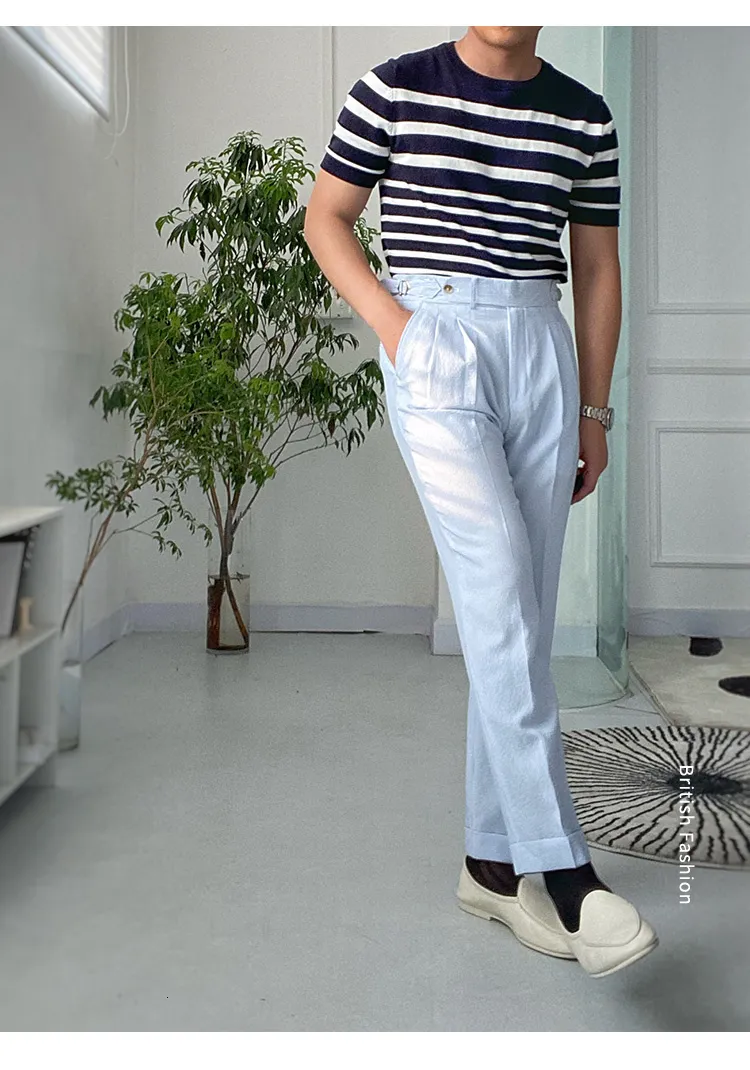 High Waist Straight Men's Spring formal pants for men High Waist Straight Men's Spring formal pants for men