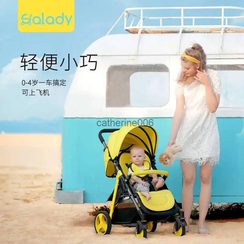 Kinderwagen Kan Van Richting Veranderen Baby Kan Zitten en Liggen Draagbare Opvouwbare Schokdemper Vierwielige Pusher L230625