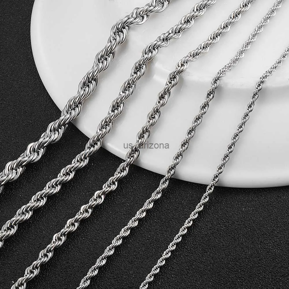 Stainless Steel Stainless Steel Chain Necklace for DIY Jewelry - 2mm to 4mm Sizes - Women and Men's Necklaces and Pendants - Fashion Accessories