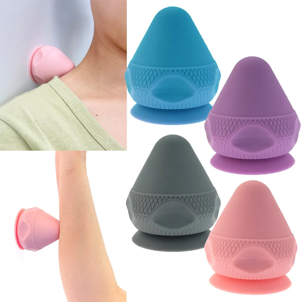 Massage Stones Rocks Silicone Cone Solid Adsorption Ball Psoas Thoracic Spine Back Scapula Foot Yoga Muscle Release Apparatu 230701
