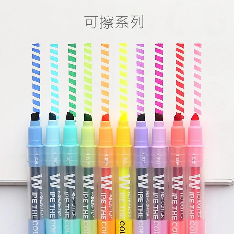 Pens 12 Pcs/sets Double Headed Magic Color Fluorescent Marker Highlighter Pen Scrapbooking Art Stationery Office School Supplies