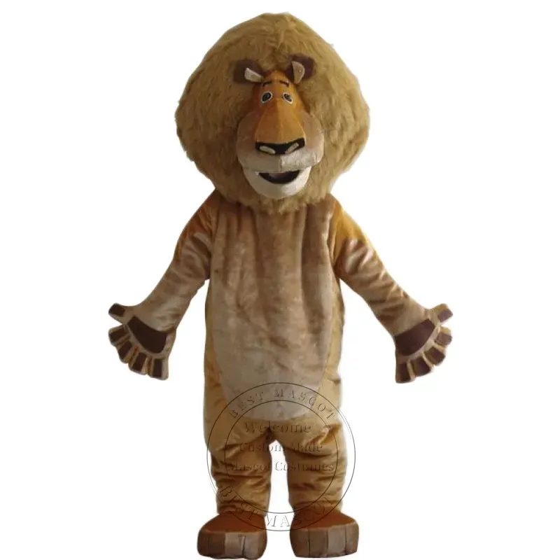 Nieuwe volwassen Alex Lion pluche volwassen mascottekostuum Anime Carnaval prestatiekleding