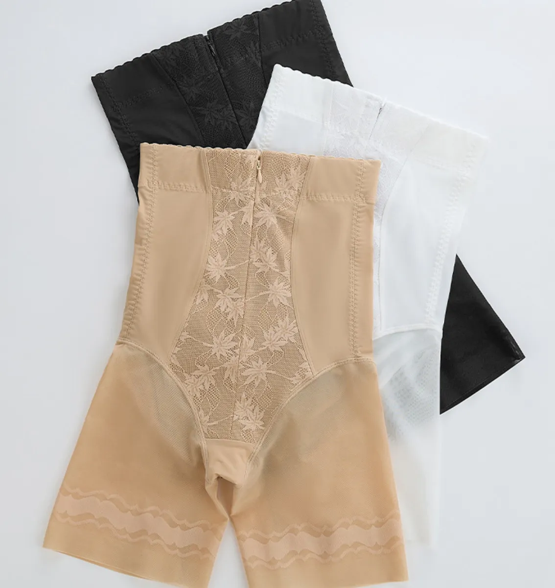 Pantalon de mise en forme post-partum taille haute avec contrôle du ventre et fermeture à glissière Sous-vêtement en dentelle pour soulever les fesses Short Barbie de sécurité Différents styles améliorent votre silhouette aujourd'hui