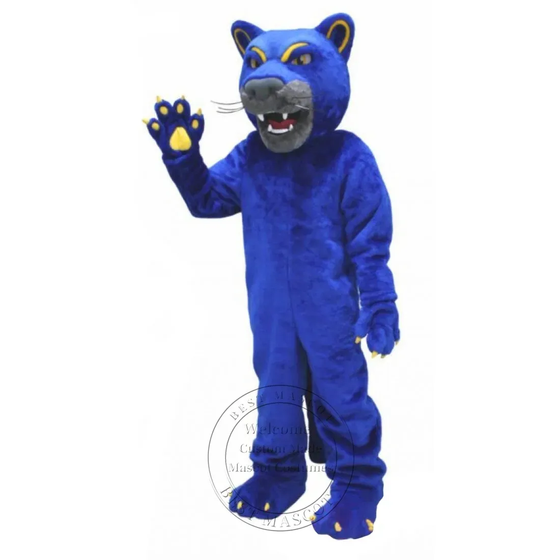 Ny vuxen Blue Prowler Panther Mascot Costume Birthday Party Carnival Performance Apparel