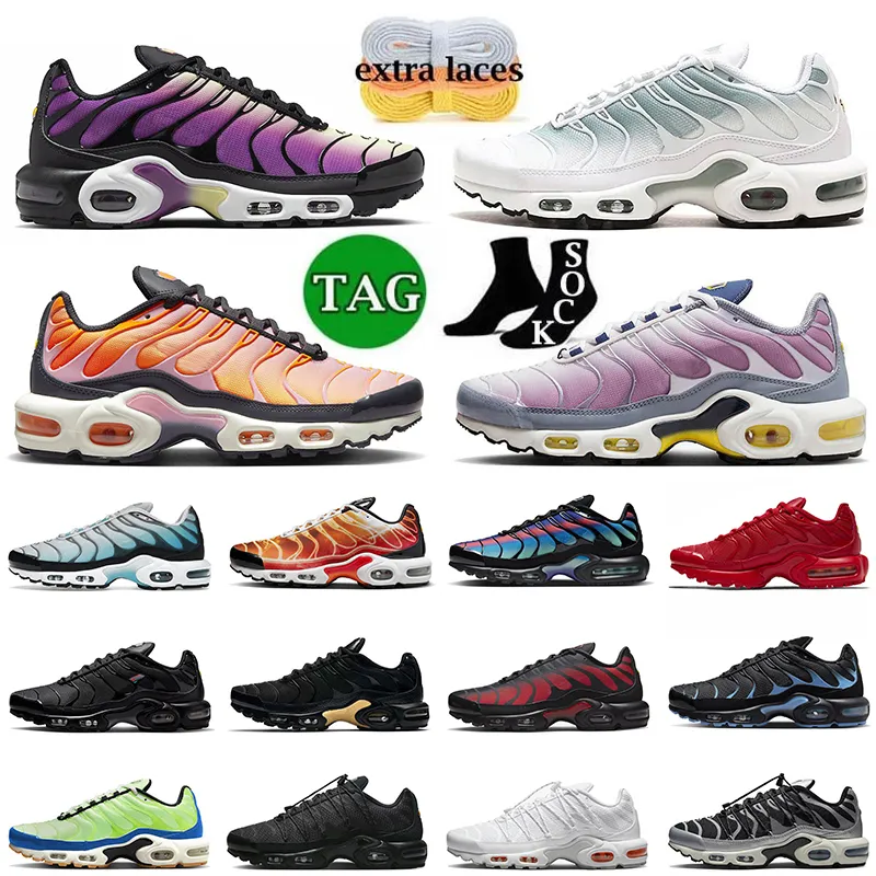 2021 Herren Damen Nike Air Max Plus TN SE Laufschuhe Turnschuhe Dreifach Schwarz Hyper Blau Gebleicht Aqua Rauchgrau Oreo Regenbogen Outdoor Sport Sneakers 36-46