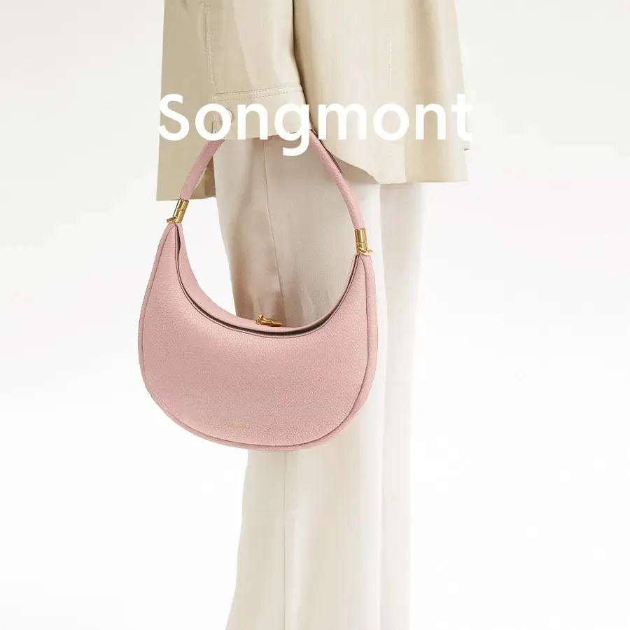 Songmont Bag Luna Handle Clutch Basket CrossBody Song Handbag Bucket Bags Underarm Hobo Shoulder Axillary Luxury Large Half Moon Leather Tote