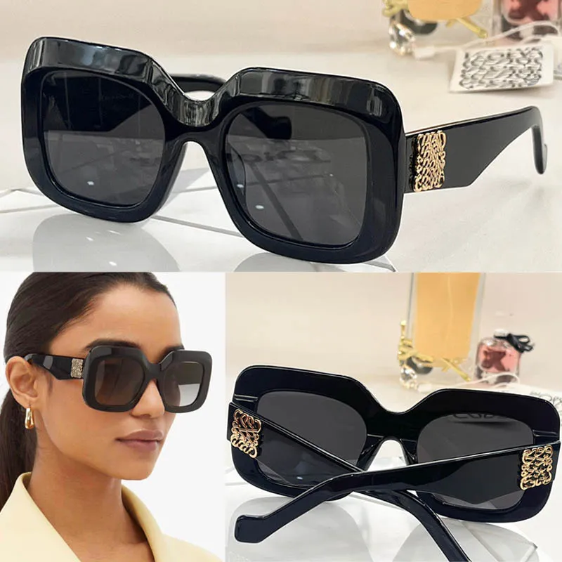 Rectangular polarized acetate fiber black sunglasses with  display picture 1