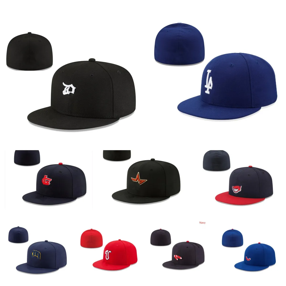 2023 Nieuwste Fitted hoeden Snapbacks bal Designer Fit hoed Borduurwerk Verstelbaar Baseball Cotton Caps All Team Buitensporten Hiphop Gesloten Mesh zon Mutsen cap