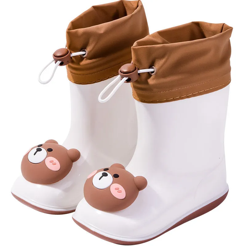 Stiefel Rutschfeste Kinder Regenstiefel Mädchen Baby Bundle Mund Regenstiefel Baby Niedliche Wasserschuhe Wasserdichte Kinder Jungen Gummischuhe 230701