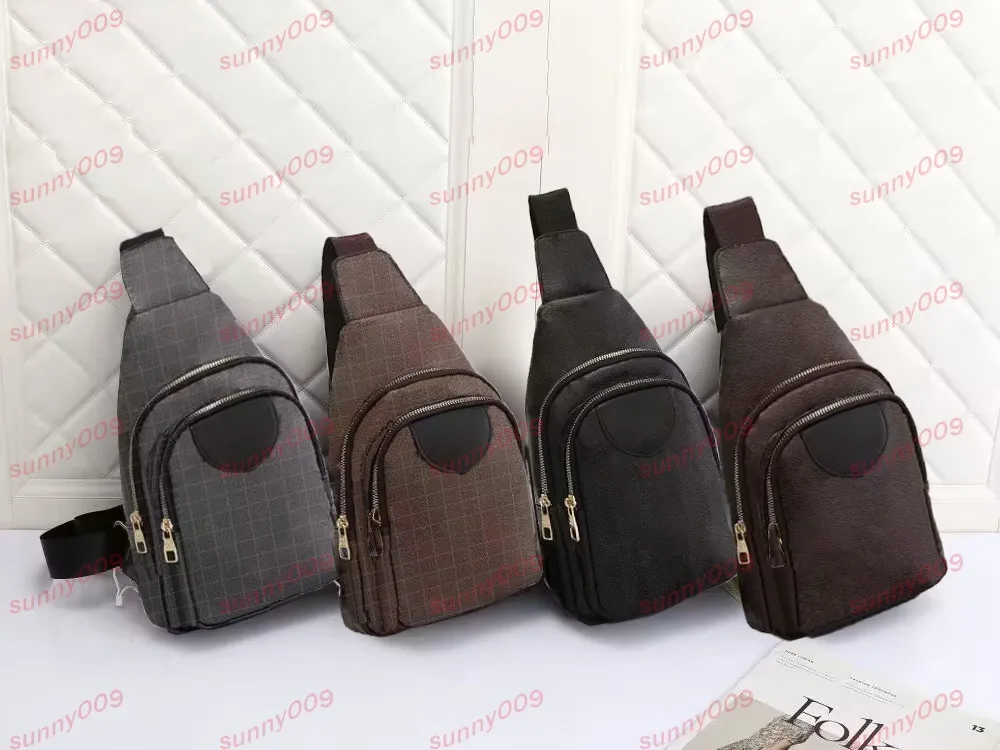 Double Layer Zippered Chest Bags Cross Body Bag Printed Grid Sling Bag Luxury Designer Diagonal Package Fanny Pack Sport Backpack