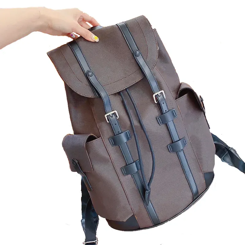 Luxe Rugzak voor man vrouw Plunjezakken Bruin zwart bloemen leer Reizen Mannen Vrouwen Designer Dubbele Schouder Handtas Tas grote capaciteit 41cm topbags Rugzakken