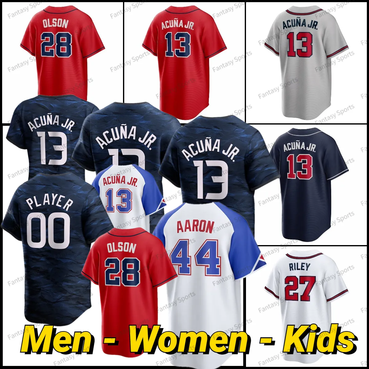 99 Spencer Strider Jersey Beisebol Acuna Jr. Nolan Arenado Murphy Corbin Carroll Albies Freddie Freeman Albies Danny Young Marcell Custom Men Women Kids Youth shirt