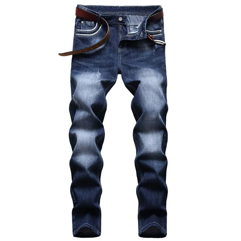 Мужские брюки больших размеров, джинсовые обычные брюки, узкие джинсы, мужские рваные джинсы-бойфренды Pantalon, мужские джинсы Hommes315o