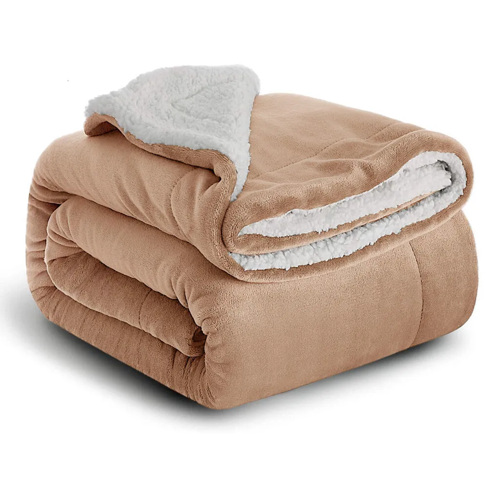 Large Sherpa Fleece Costco Sherpa Blanket Double Thick, Soft, And