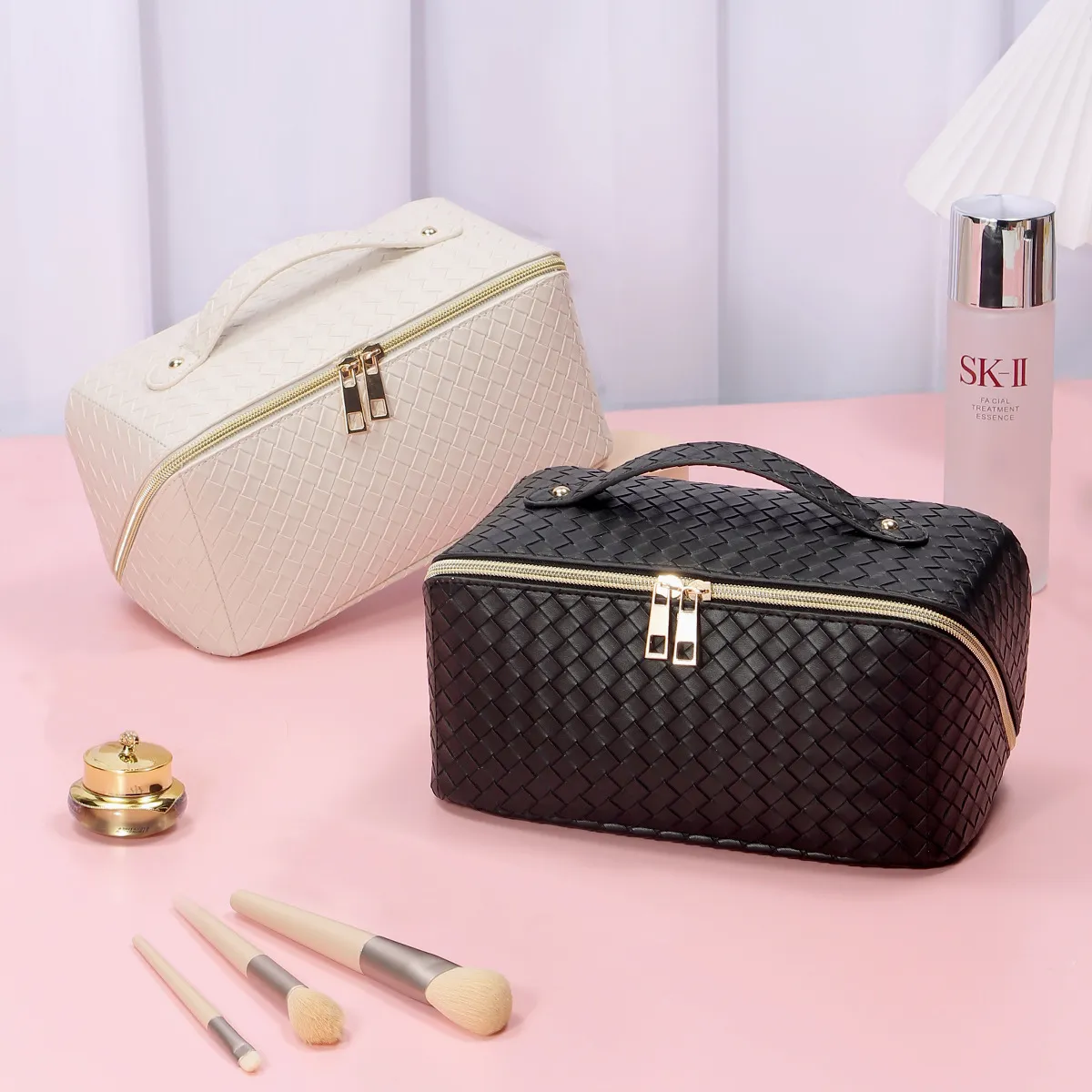 Borse per cosmetici Borsa per trucco Borsa per organizer Borsa per cosmetici di grande capacità Kit da toilette da viaggio Beauty case portatile per donne Regali di compleanno 230701