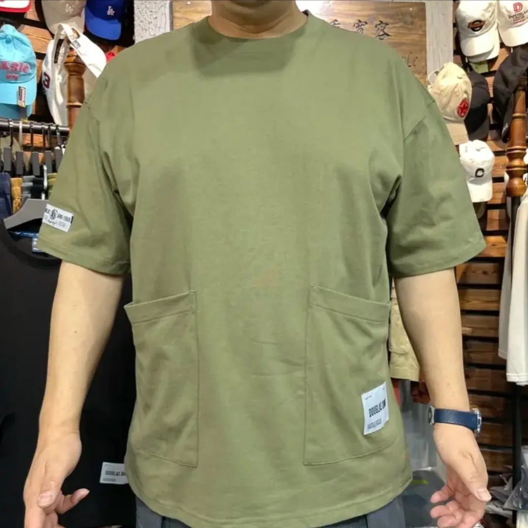 2023 Summer New Multi Pocket T-shirt Men's Short Sleeve Loose Versatile Casual Top