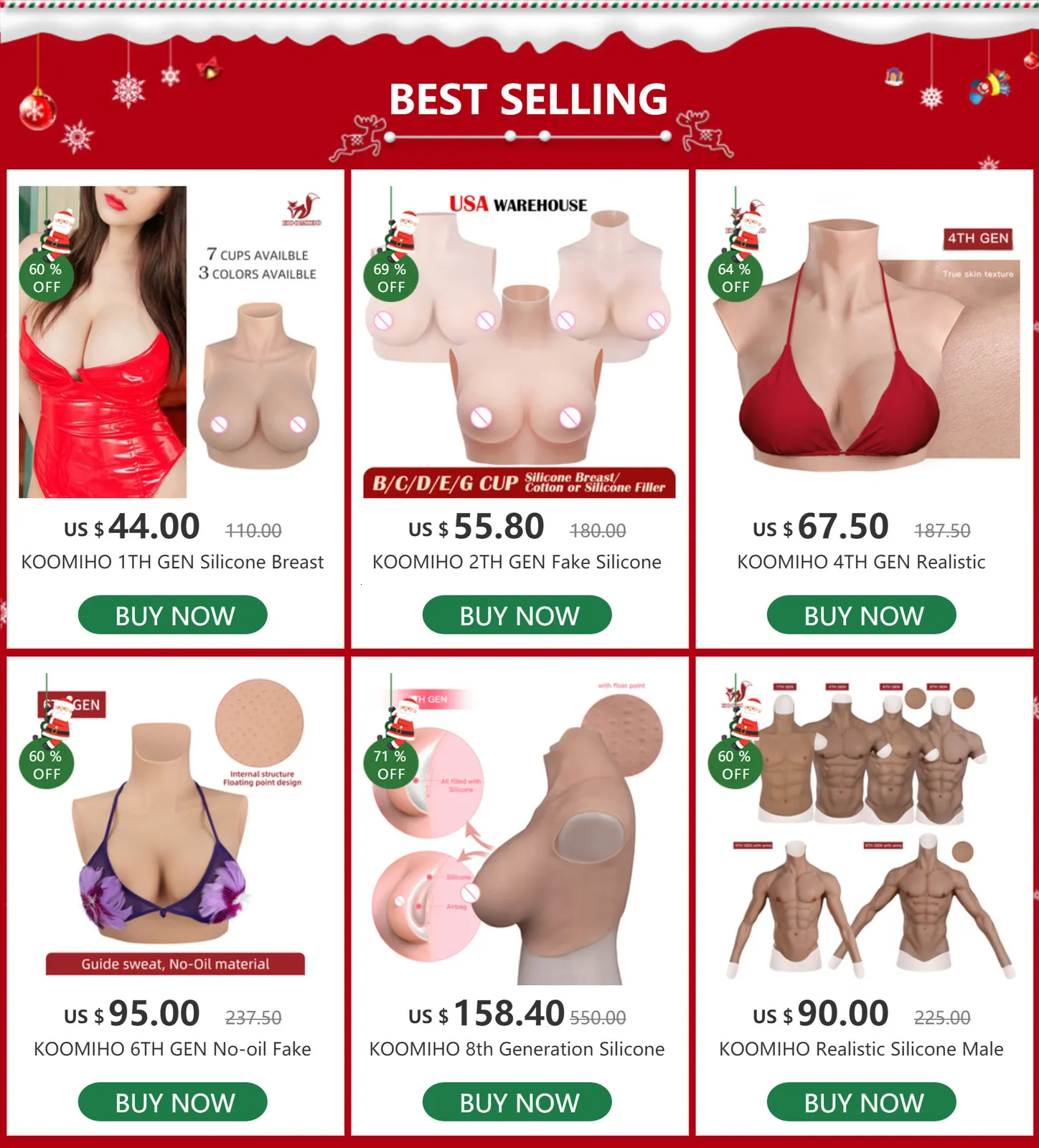 Drag Queen D Cup Silicone Breast Plate 100 % PREMIUM SILICONE Best Price on  the Market One Day Sale 