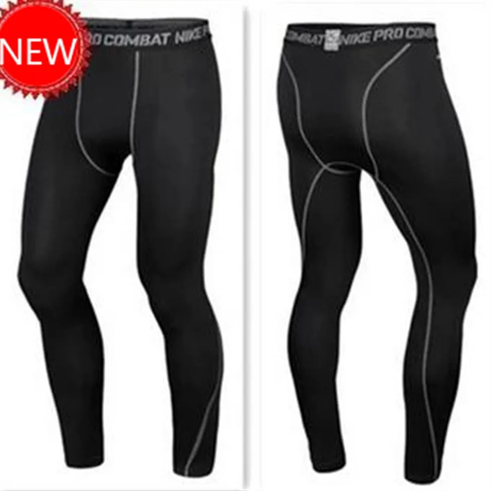 Moda 2017 Pro Tight Mens High Strech Chudy Athletic Swech Fitness Running Basketball Spods Leggings Compression Combat Pants226t