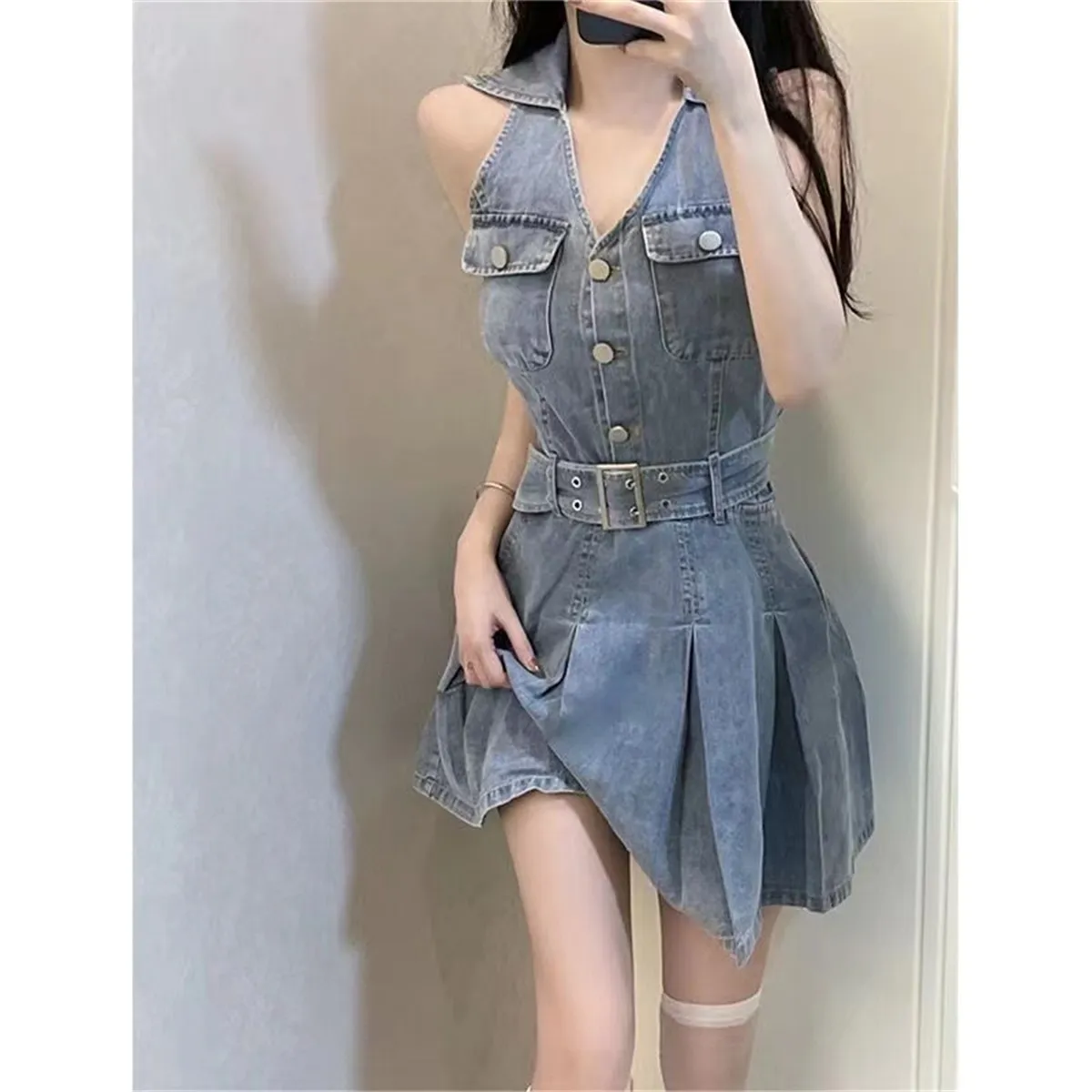 WOMEN'S LADIES SEXY DENIM JEANS DUNGAREE SHORT DRESS JUMPSUIT STRETCH PLAY  SUIT | eBay