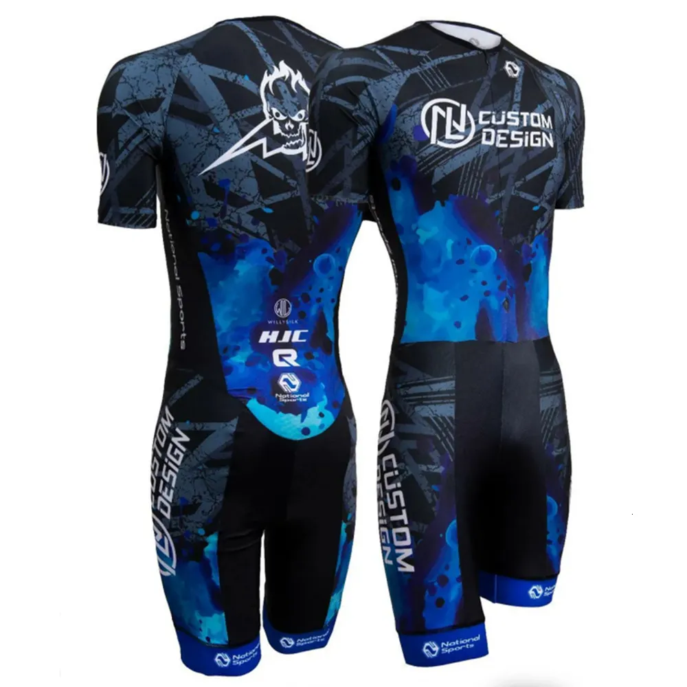 Cycling Jersey Sets NL Mens Running Skating Suit Bicycle Clothing Roller Jumpsuit Summer Short Sleeves Ciclismo Fast Speedsuit Inline Skate Skinsuit 230701