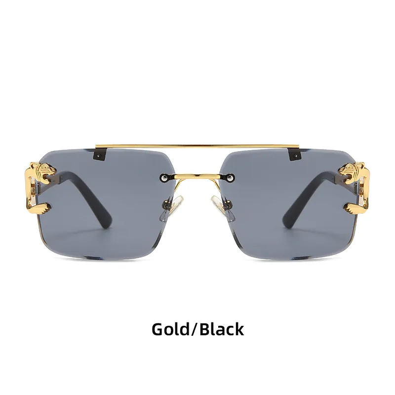 Men's top rimless sunglasses