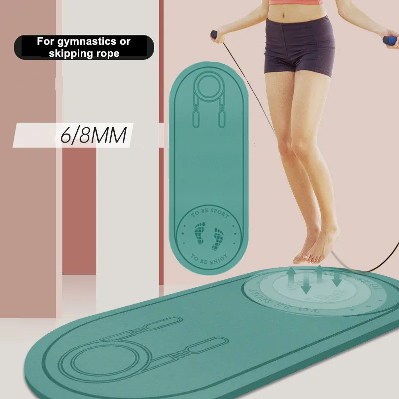 Yogamattor Mat för fitnessskum Hem Gymgolv Floor Sport Traverass Madrass Övning Balans Pad Accessories Jump Rope Workout Mattan 230630