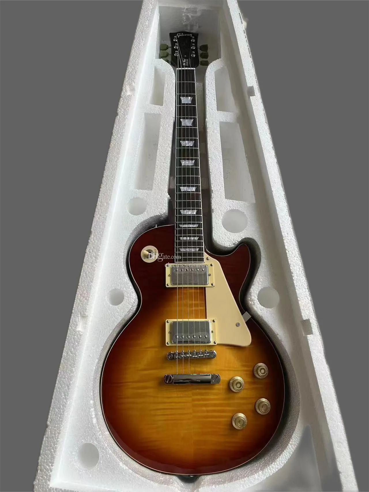Brown Paul Electric Guitar Flame Maple Top G Les shipping 3 days in stock VGDFSBHGSG