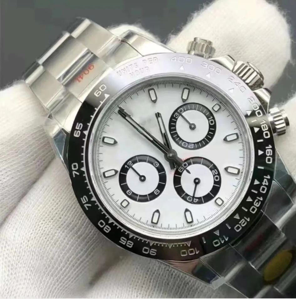 Factory Sales Supplier Quality Watch 40mm 904L Steel Chronograph Work Ceramic Bezel Automatic 4130 Movement Sapphire Swimming Luminous Men Watches