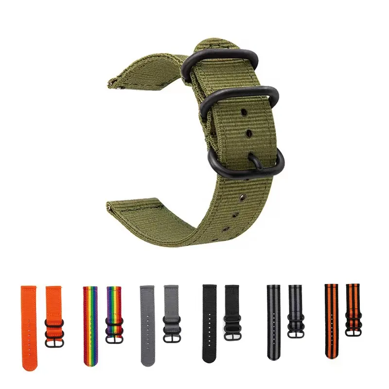 Sports Nylon Watch Bands 22mm 20mm Strap For Samsung Watch5 4 3 Gear S3 Frontier S2 Classic General 18mm 24mm Wristband Band Loop