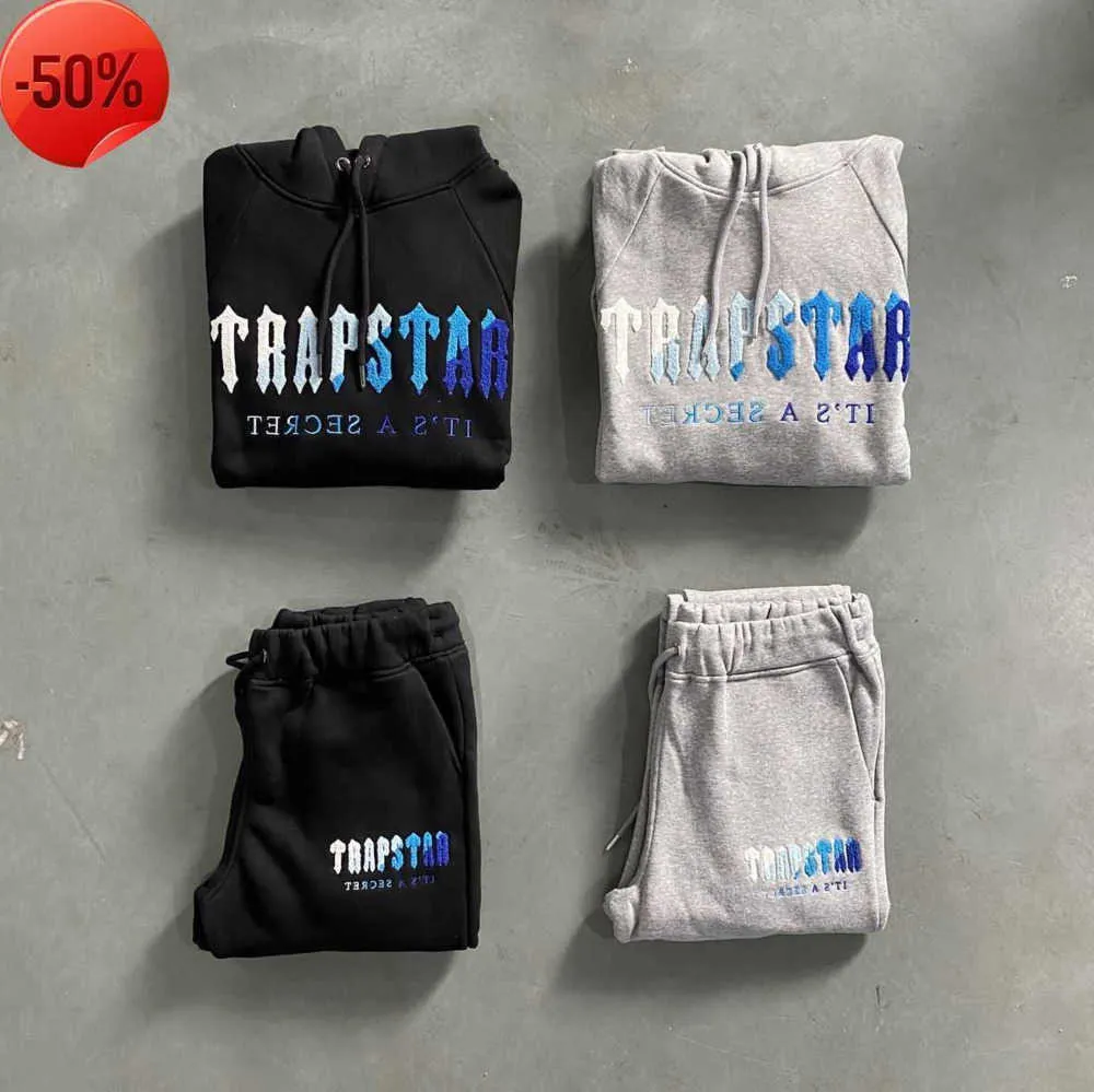 Men's Tracksuits 23ss Men Designer Trapstar Activewear Hoodie Chenille Set Ice Flavours 2.0 Edition 1to1 Top Quality 328ess