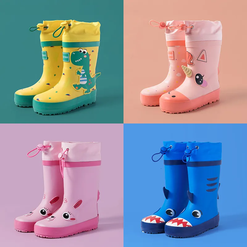 Ботинки Kocotree Детская непромокаемая обувь для мальчиков и девочек Нескользящая детская обувь для воды Непромокаемые сапоги для начальной школы для мальчиков и девочек 230701