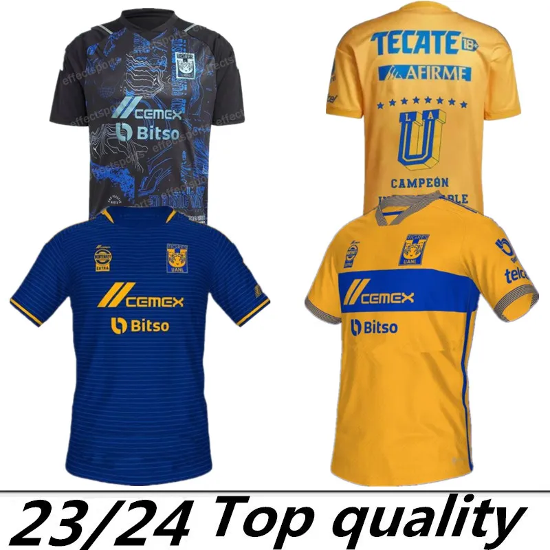 23 24 maglie da calcio Tigres UANL casa lontano TERZO 3 ° 2023 2024 Messico liga MX Vargas AQUINO PIZARRO NICOLAS valencia F. THAUVIN GIGNAC maglie da calcio 3XL 4XL