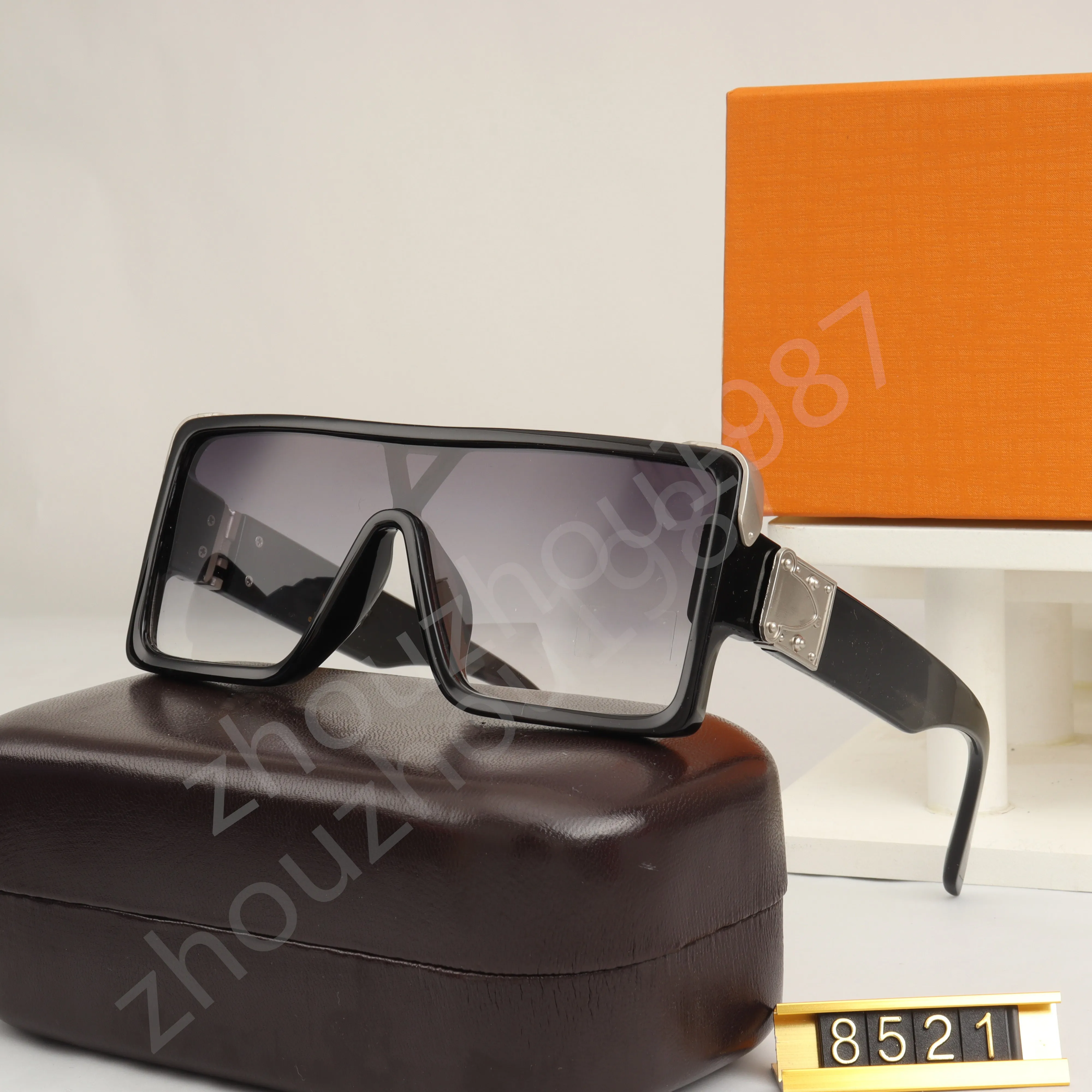 Luxus-Sonnenbrille, Designer-Quadrat-Brille, Sonnenbrille, Buchstabe, Damen, Herren, Goggle, Senior, Brillen für Damen, Brillengestell, Vintage-Metall-Sonnenbrille, 1258
