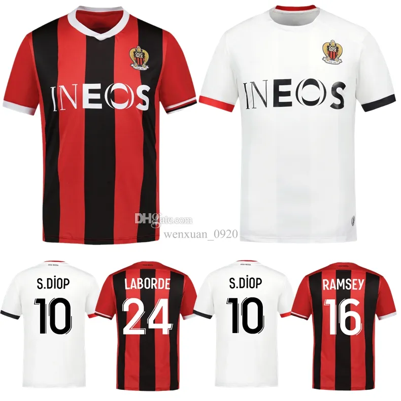 2023 2024 OGC Nizza FC Soccer Trikots T. Moffi Pepe Laborde S. Diop Ramsey 23 24 Ogcnice Football -Hemd Dante Kamara Atal Maillot Home Away Dritter Thuram Barkley