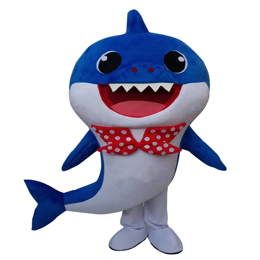 Pappa Shark Mascot Costume och Mother Shark Mascot Ocstume Fancy Dress for Adult Animal Dress Halloween Party Event330o