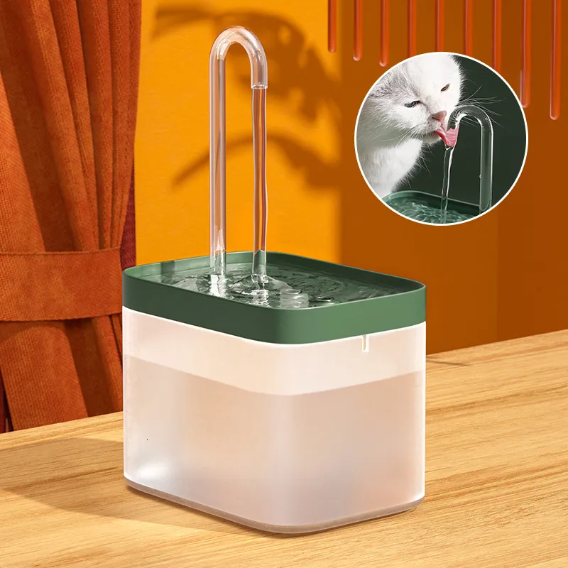 Fuente de agua con filtro automático para gatos, bebedero silencioso para  perros, tazón de recirculación, dispensador de agua para mascotas, 1,5 l