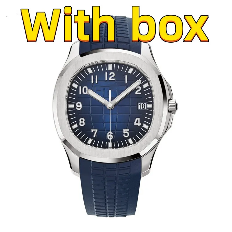 NYA RUBBER MENS Automatisk Mechanical Watch Classic Style 43mm All rostfritt stål Band Watch Sapphire Super Bright