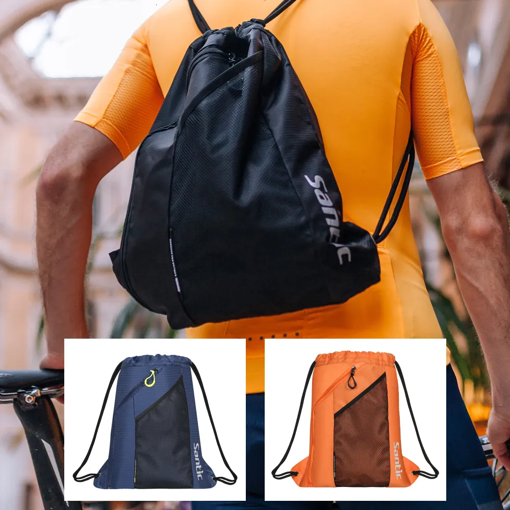 Outdoor Bags Santic Drawstring Bag Backpack Men and Women Waterproof Cycling Sports Travel Tourism Large Capacity Folding 230630