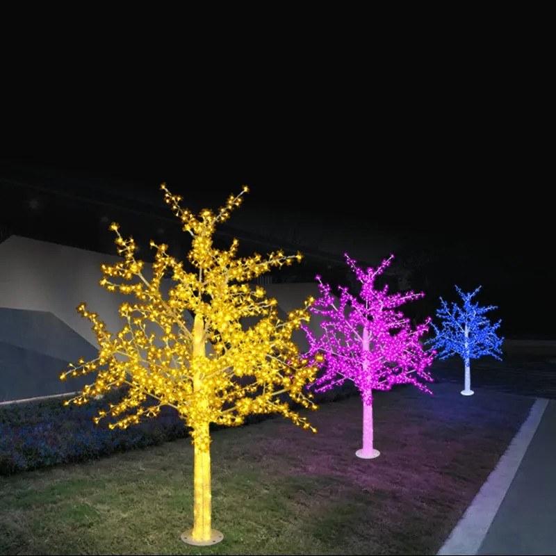 Simulatie LED kristal kersenboom festival decoratie vierkante buitenverlichting regendichte tuinlandschapsverlichting