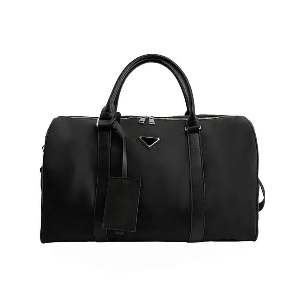 P Bolsa de lona de diseñador para mujeres y hombres, bolsas de gimnasio, bolso deportivo de viaje de nailon negro, bolsos de lona de gran capacidad, bolso de moda