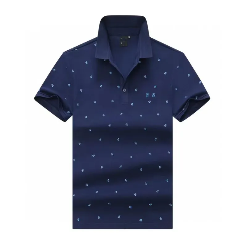 Designer skjortor herr mode kläder topp vänd ner krage andningsbara mode broderi smal fit tshirt lyx sommar män kläder polo skjorta asiatisk storlek m-xxxl