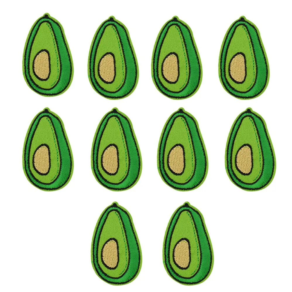 10 pz Avocado patch distintivo per abbigliamento ferro ricamato patch applique ferro cucire su patch accessori per cucire per vestiti fai da te231x