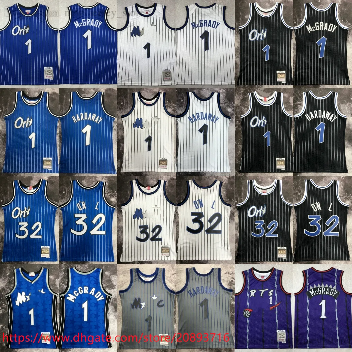 2003-04 Basketball Tracy McGrady Jersey 1994-95 Penny Hardaway Trikots 2000-01 Dunkle Stars McGrady Shirts Blau