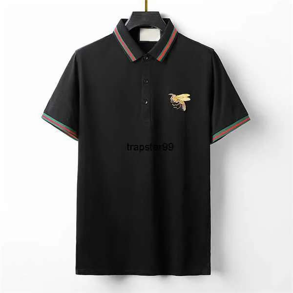 2023 Mens polo T Shirt Mens 디자이너 t 셔츠 의류 턴 다운 칼라 폴로 셔츠 통기성 패션 자수 슬림 피트 tshirt 럭셔리 여름 의류