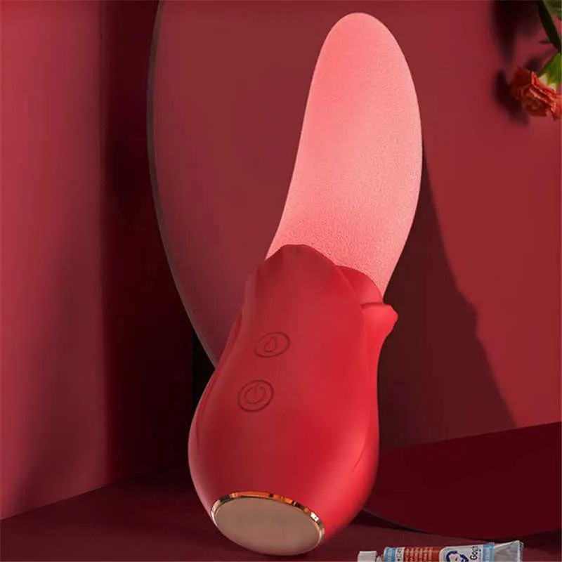 Sexspielzeug-Massagegerät, 10 Geschwindigkeiten, Vibratoren für Frauen, realistisches Lecken der Zunge, Rose, Brustwarzen, Stimulation der Klitoris, Spielzeug, Sexspielzeug, weibliche Paare, 2#