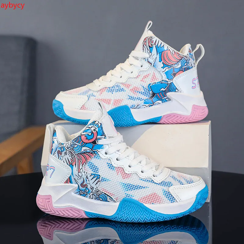 Chaussures Habill es Enfants Basketball Gar ons Mesh Basket Bottes
