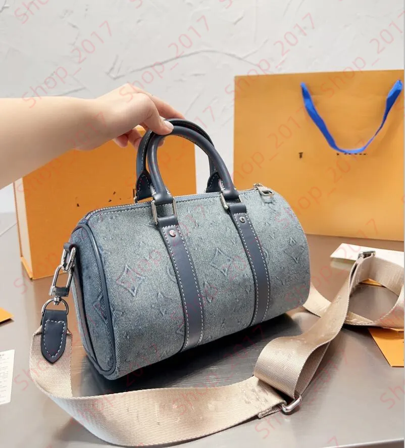 Designer Denim Shoulder Bag Luxury Keepall xs Bag Purse Women Boston Pillow Crossbody Totes Wallet Lady Handbag Travel Messenger Sling Backpack Dhgate