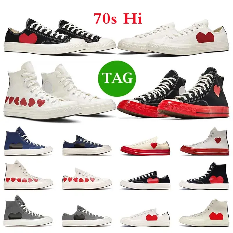 Ontwerper 1970 damesschoenen Red Heart jaren 1970 Big Eyes Chuck Hearts 70s Hi Skate Dikke Platform conversitys Schoen Klassiek Canvas all star Mannen Skateboard Sneakers maat 35-44