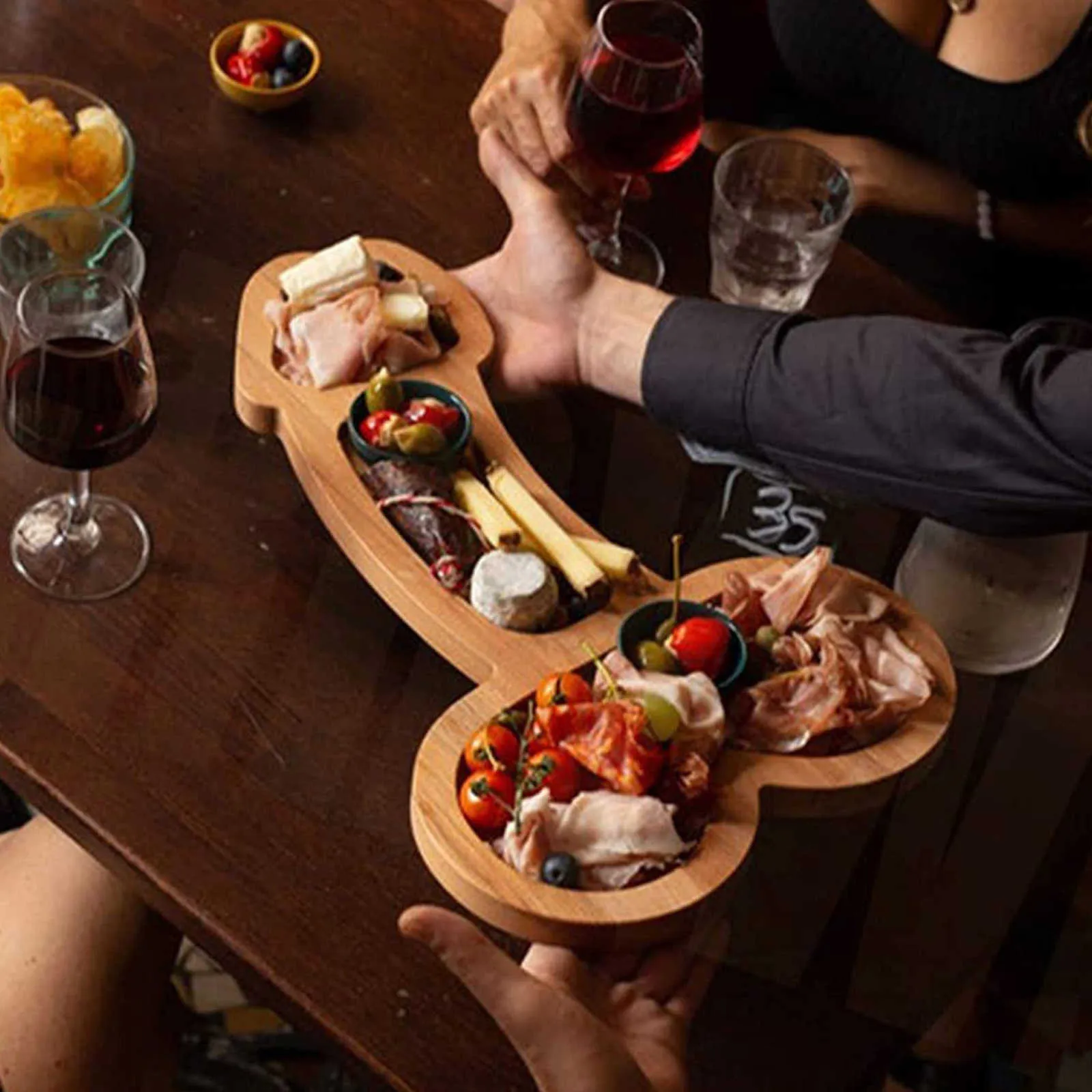 Tablas de aperitivos y tablas de quesos de forma divertida, tablero de  madera para charcutería, plato de comida, adorno de artesanía de madera