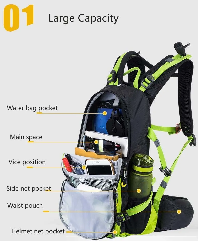 Anmeilu 20L Cycling Hydration Backpack With Rain Cover Large Capacity Shoulder Bag For Hiking Climbing Camping And MTB Biking From Shenping03 35.3 DHgate.Com